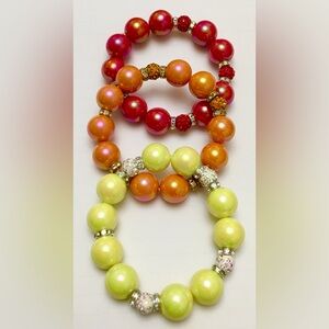 Chunky Beaded Bracelet Set 🌈✨️